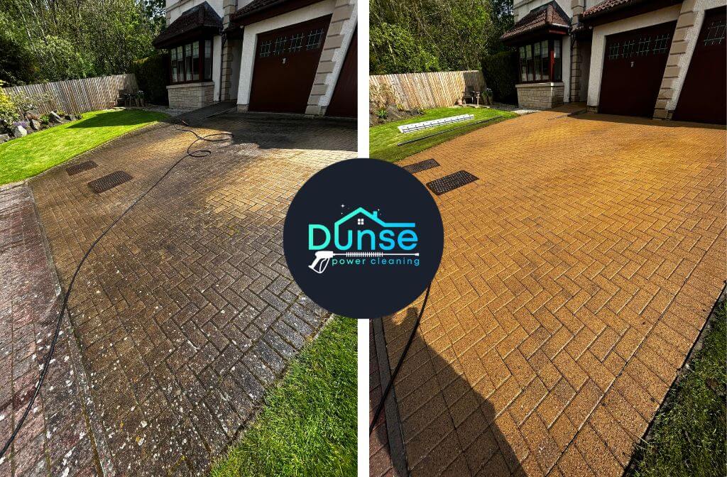 Driveway Before and After by Dunse Power Cleaning