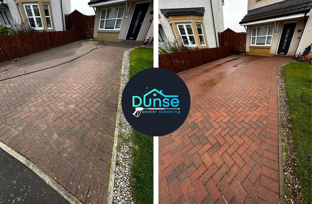 Driveway Before and After by Dunse Power Cleaning