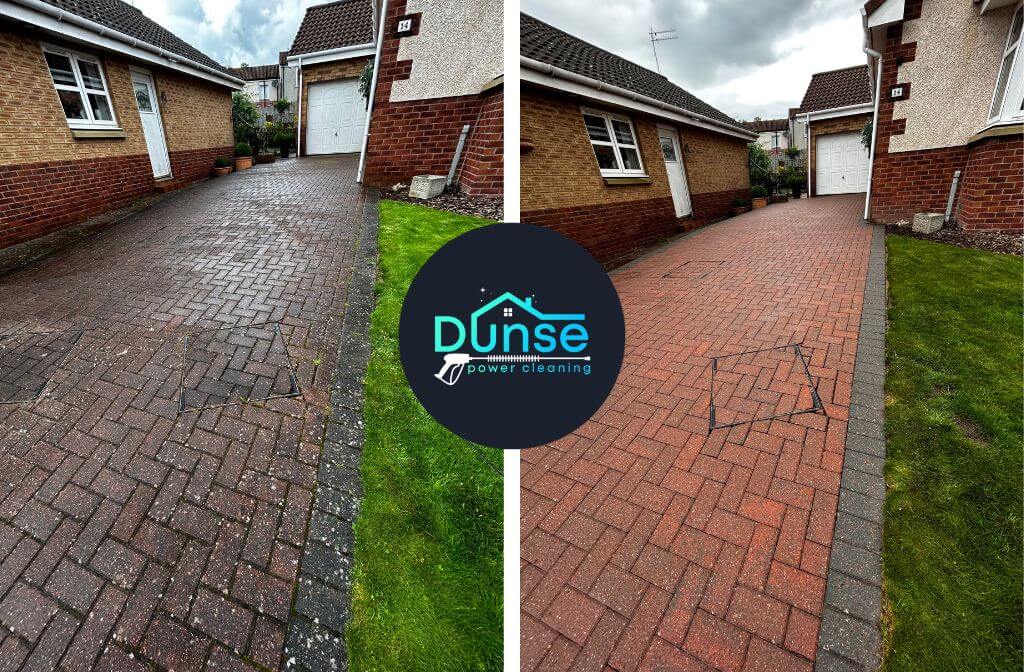 Driveway Before and After by Dunse Power Cleaning