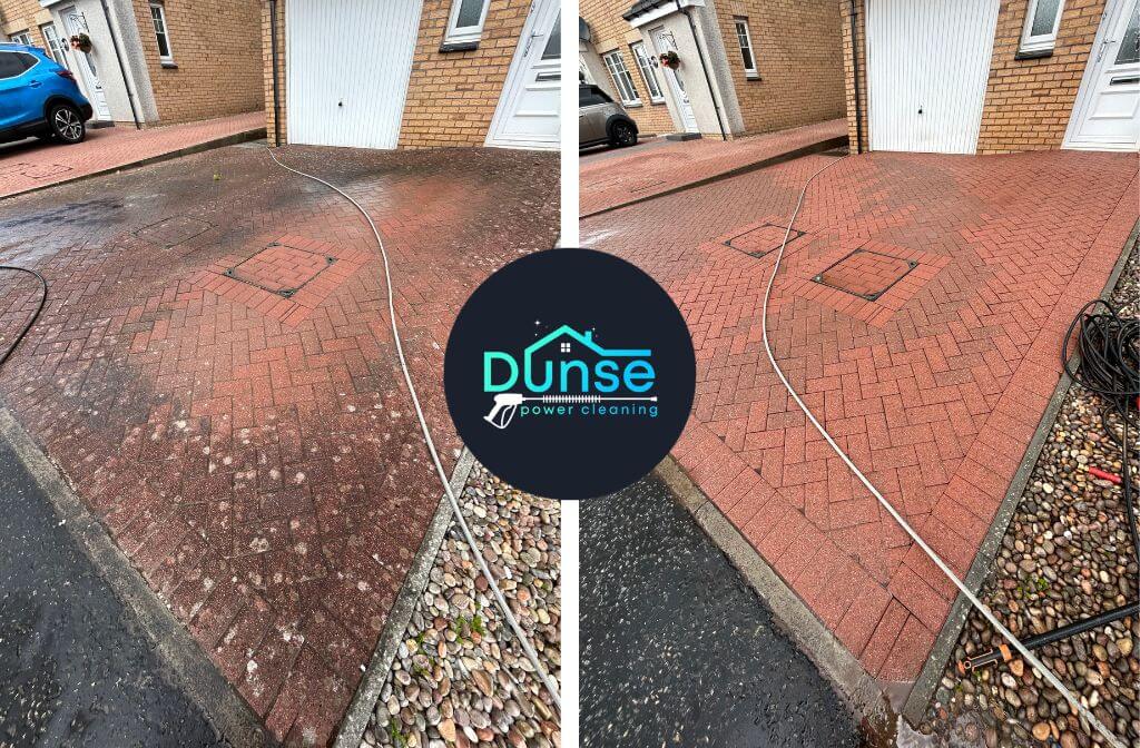 Driveway Before and After by Dunse Power Cleaning