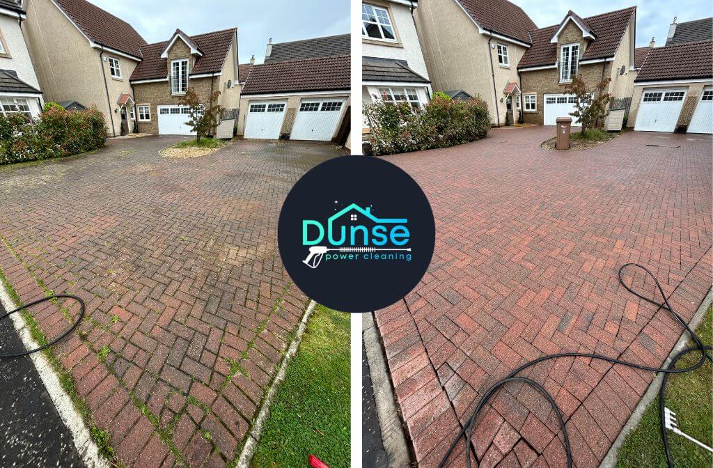 Driveway Before and After by Dunse Power Cleaning